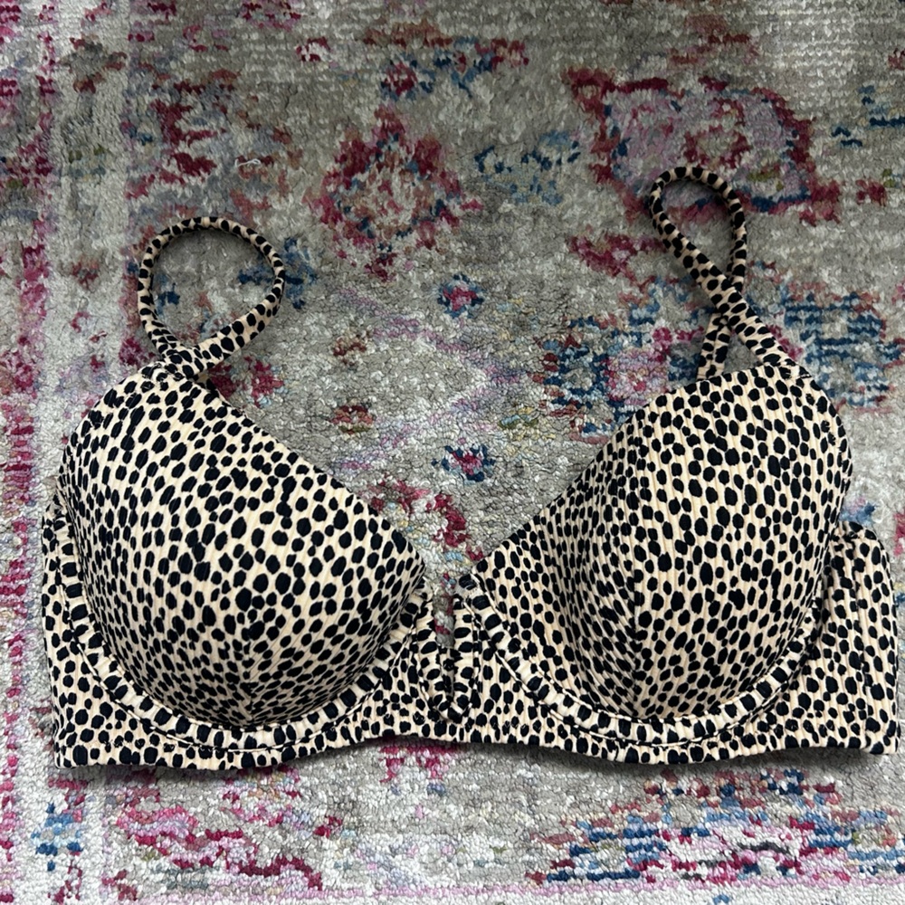 Leopard Print Bikini Top